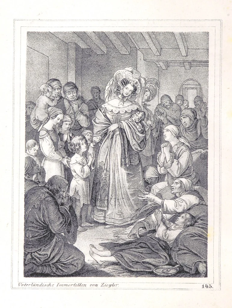 An illustration from Vaterländische Immortellen aus dem Gebiete der österreichischen Geschichte der alten, mittleren, neuern und neuesten Zeit gesammelt und mit einer ... Bilderschau der merkwürdigsten Handlungen ausgezeichneter Personen ... ausgestattet, 1840, leaf 150