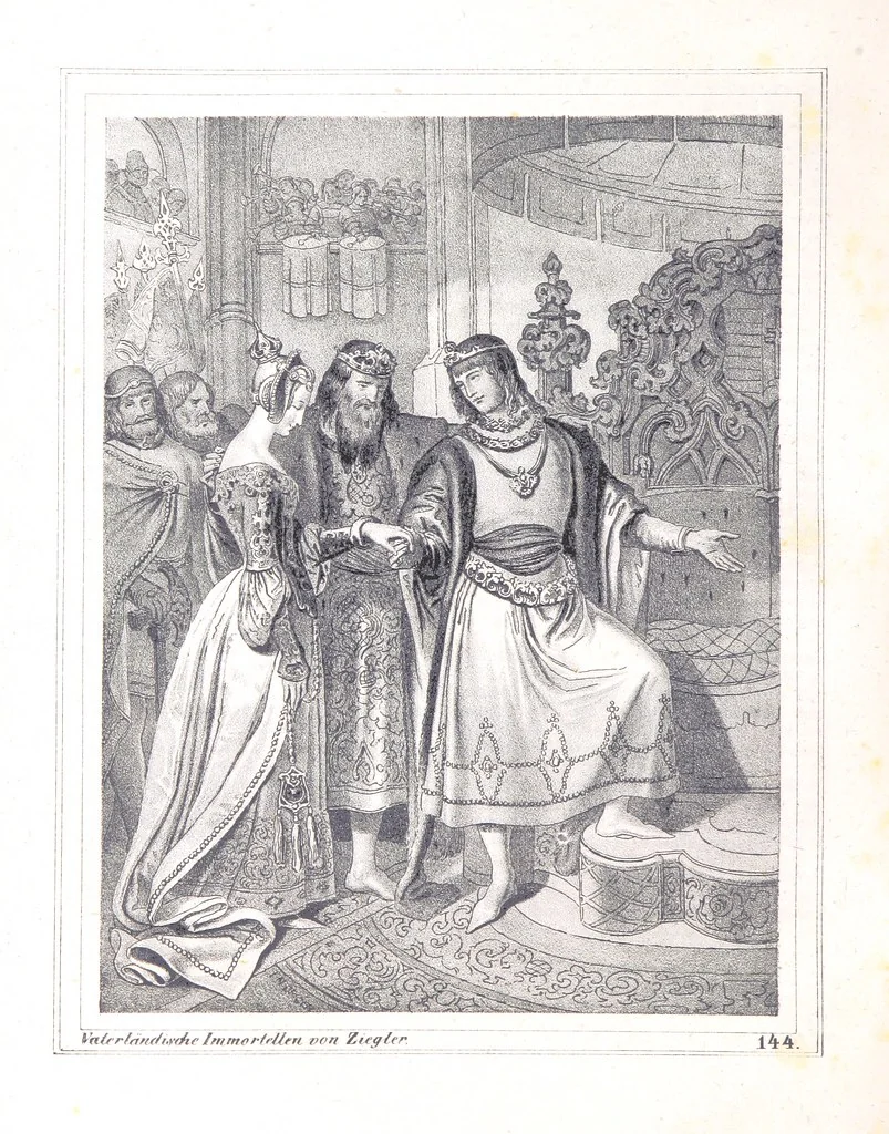 An illustration from Vaterländische Immortellen aus dem Gebiete der österreichischen Geschichte der alten, mittleren, neuern und neuesten Zeit gesammelt und mit einer ... Bilderschau der merkwürdigsten Handlungen ausgezeichneter Personen ... ausgestattet, 1840, leaf 156