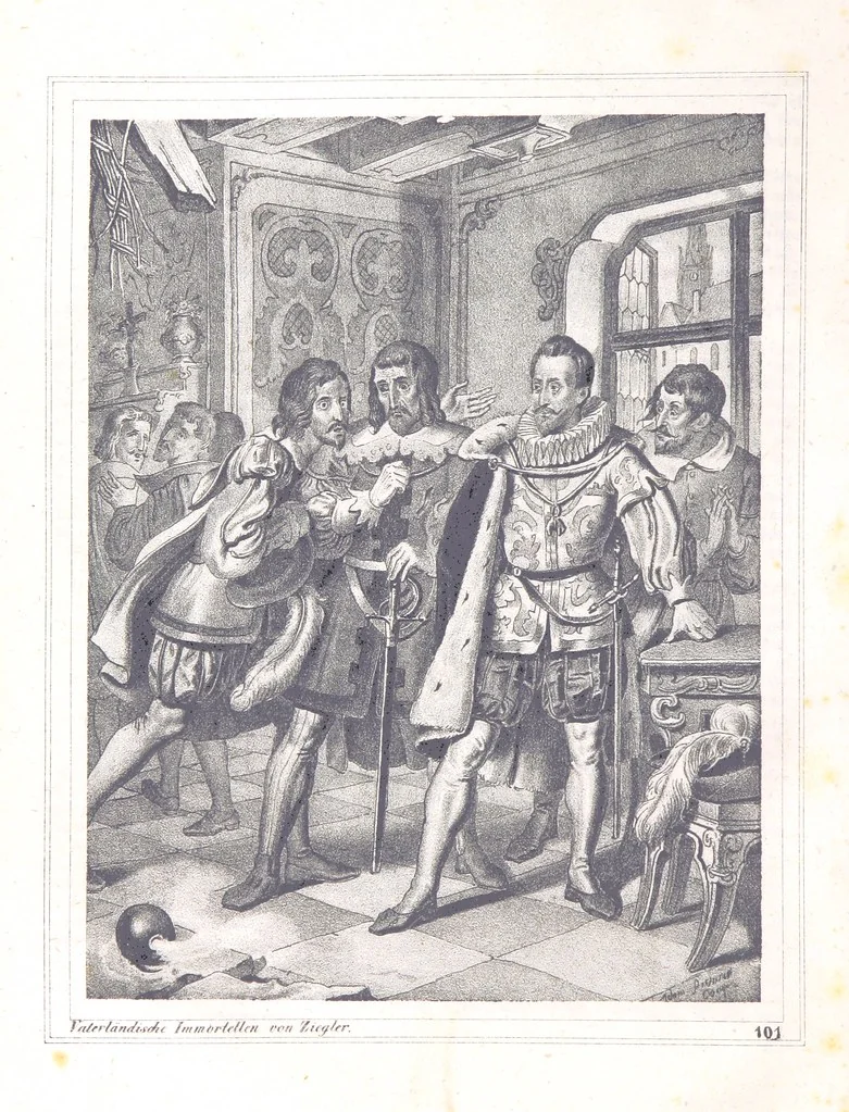 An illustration from Vaterländische Immortellen aus dem Gebiete der österreichischen Geschichte der alten, mittleren, neuern und neuesten Zeit gesammelt und mit einer ... Bilderschau der merkwürdigsten Handlungen ausgezeichneter Personen ... ausgestattet, 1840, leaf 22