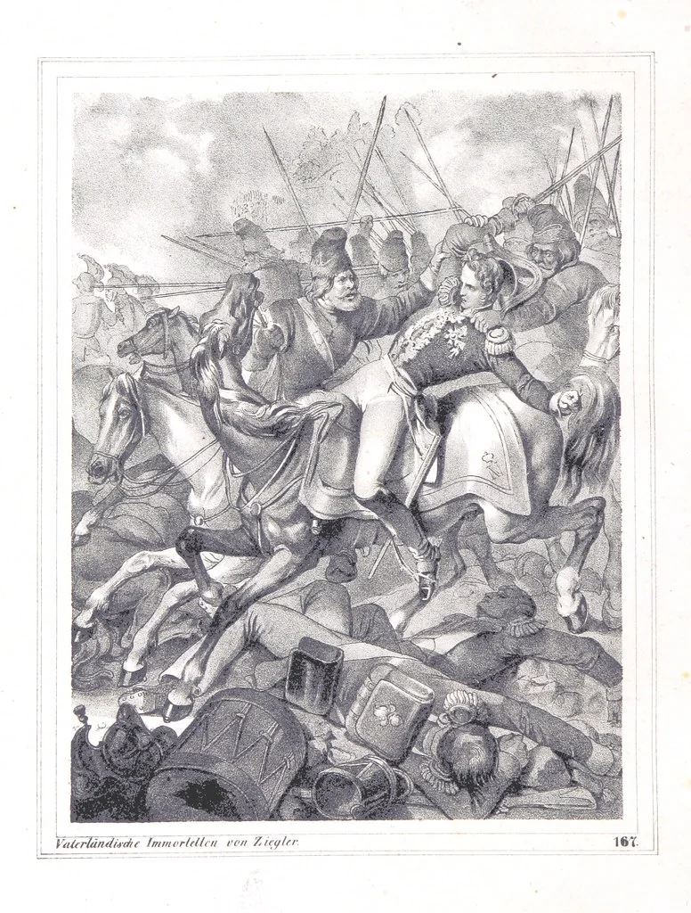 An illustration from Vaterländische Immortellen aus dem Gebiete der österreichischen Geschichte der alten, mittleren, neuern und neuesten Zeit gesammelt und mit einer ... Bilderschau der merkwürdigsten Handlungen ausgezeichneter Personen ... ausgestattet, 1840, leaf 234