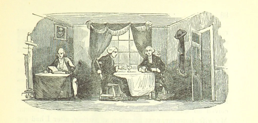 An illustration from The Vicar of Wakefield ... And a prefatory memoir by G. Moir Bussey ... Embellished with ... two hundred engravings on wood, etc, 1845, leaf 123