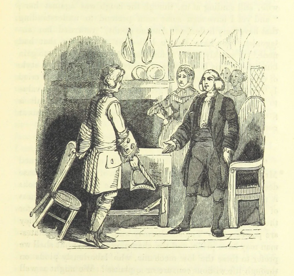 An illustration from The Vicar of Wakefield ... And a prefatory memoir by G. Moir Bussey ... Embellished with ... two hundred engravings on wood, etc, 1845, leaf 133
