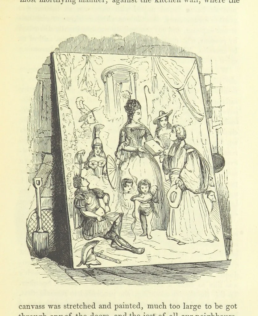 An illustration from The Vicar of Wakefield ... And a prefatory memoir by G. Moir Bussey ... Embellished with ... two hundred engravings on wood, etc, 1845, leaf 141