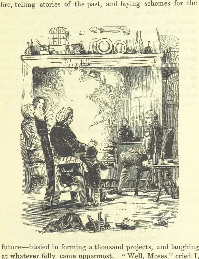 An illustration from The Vicar of Wakefield ... And a prefatory memoir by G. Moir Bussey ... Embellished with ... two hundred engravings on wood, etc, 1845, leaf 149