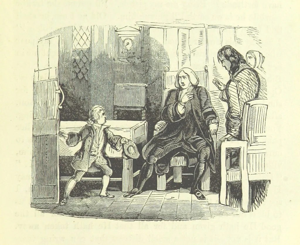 An illustration from The Vicar of Wakefield ... And a prefatory memoir by G. Moir Bussey ... Embellished with ... two hundred engravings on wood, etc, 1845, leaf 153