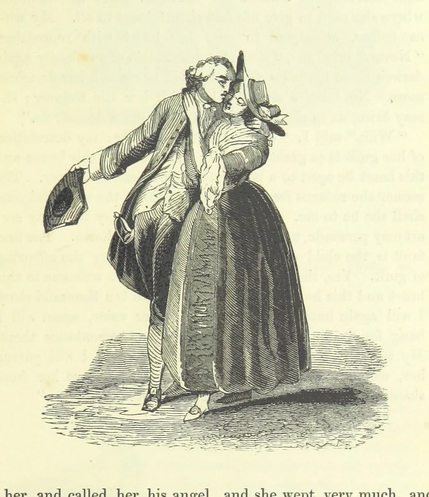 An illustration from The Vicar of Wakefield ... And a prefatory memoir by G. Moir Bussey ... Embellished with ... two hundred engravings on wood, etc, 1845, leaf 157