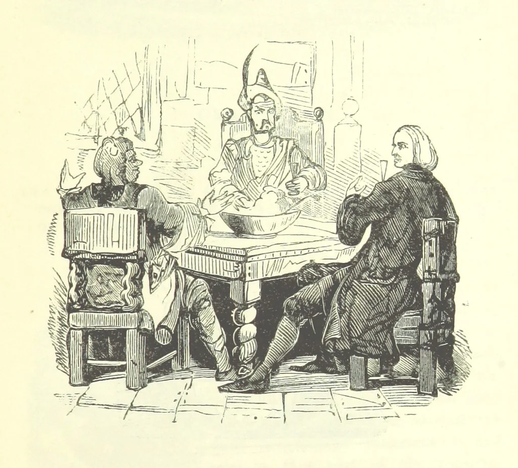 An illustration from The Vicar of Wakefield ... And a prefatory memoir by G. Moir Bussey ... Embellished with ... two hundred engravings on wood, etc, 1845, leaf 165