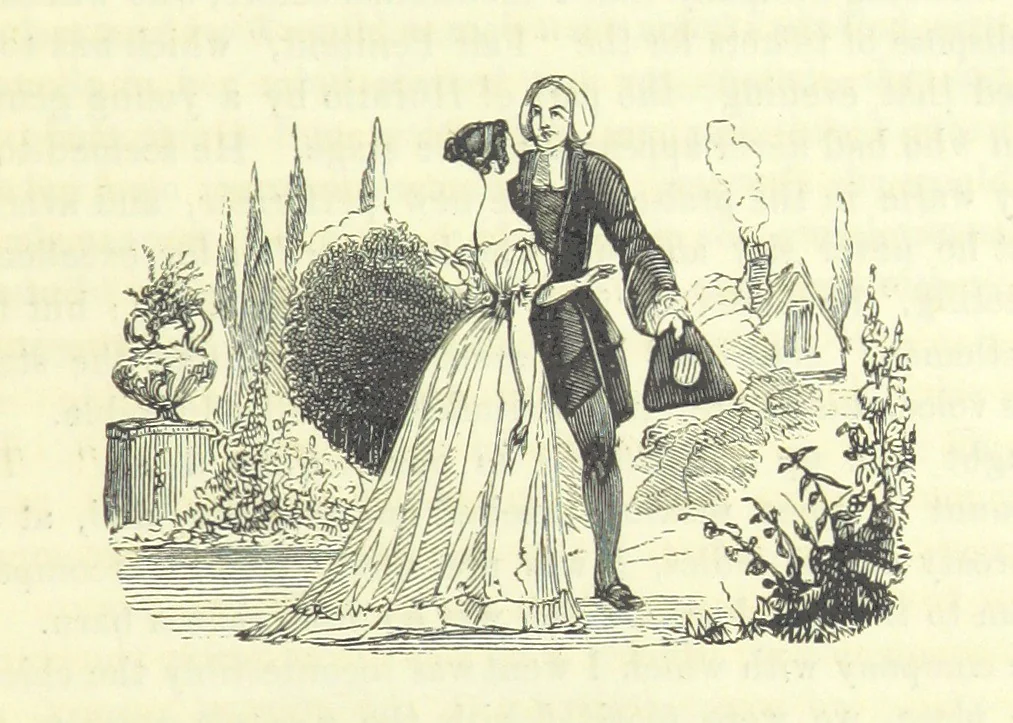 An illustration from The Vicar of Wakefield ... And a prefatory memoir by G. Moir Bussey ... Embellished with ... two hundred engravings on wood, etc, 1845, leaf 173