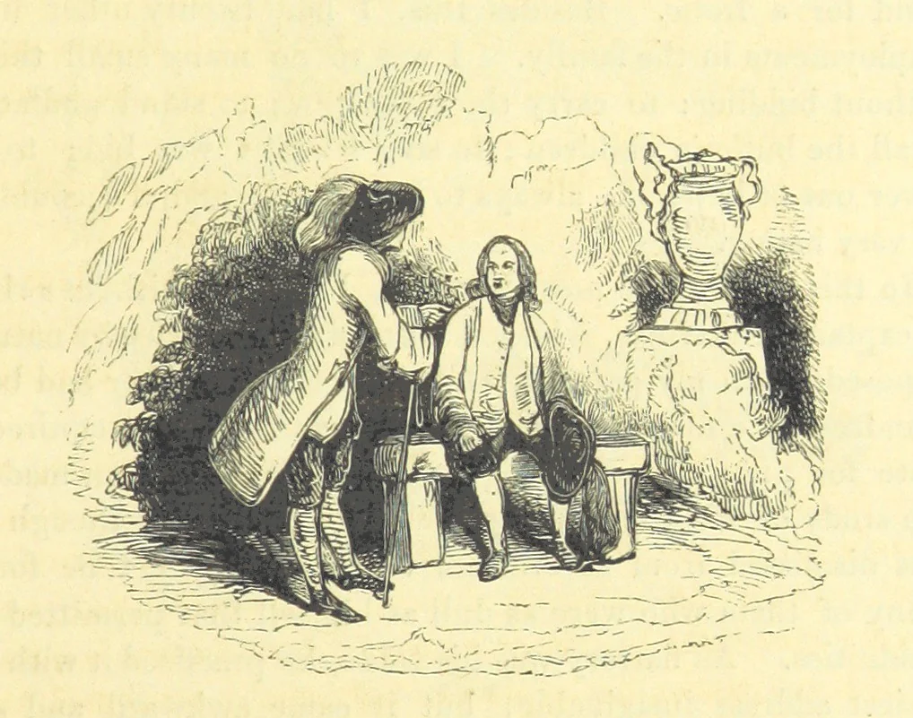 An illustration from The Vicar of Wakefield ... And a prefatory memoir by G. Moir Bussey ... Embellished with ... two hundred engravings on wood, etc, 1845, leaf 181
