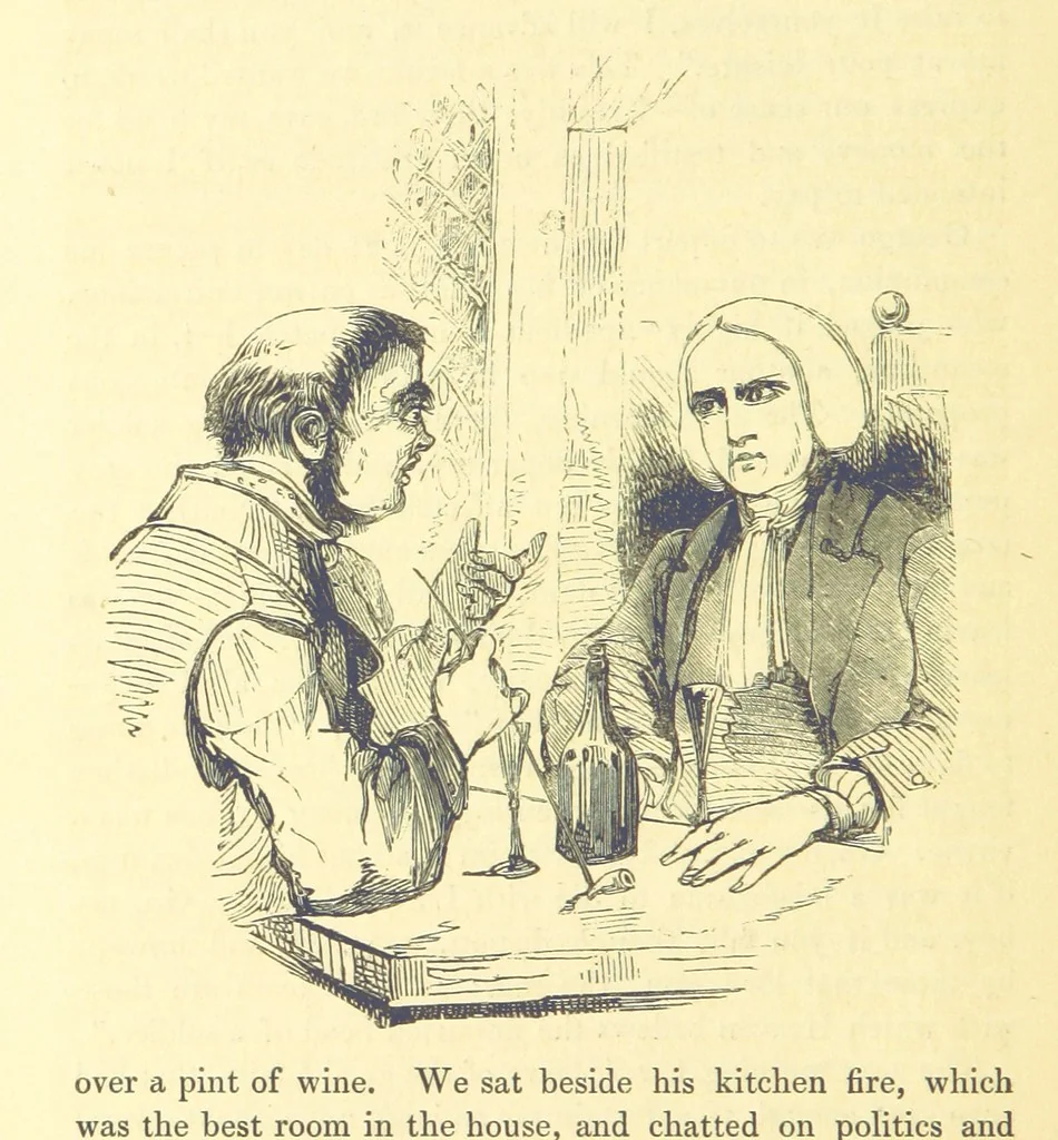 An illustration from The Vicar of Wakefield ... And a prefatory memoir by G. Moir Bussey ... Embellished with ... two hundred engravings on wood, etc, 1845, leaf 196
