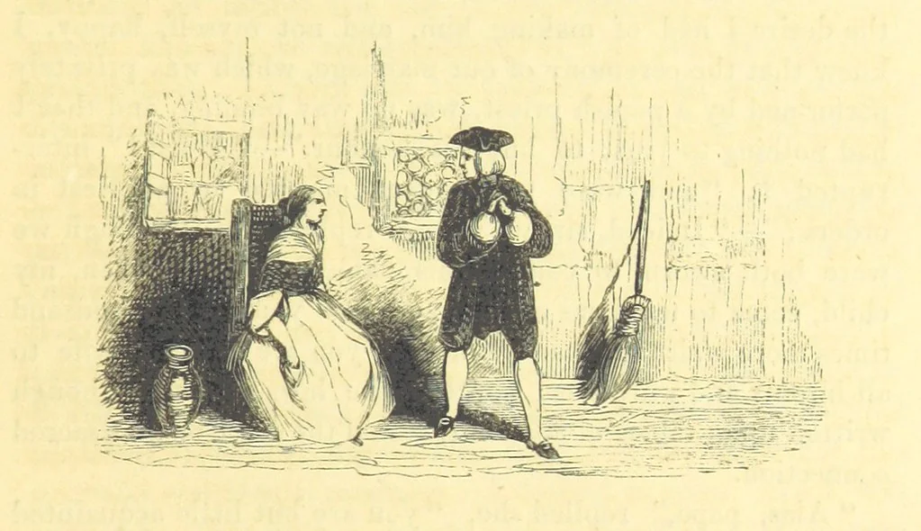 An illustration from The Vicar of Wakefield ... And a prefatory memoir by G. Moir Bussey ... Embellished with ... two hundred engravings on wood, etc, 1845, leaf 199
