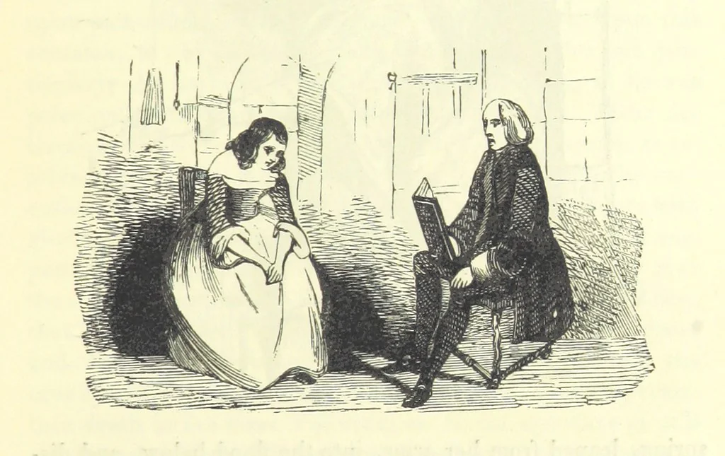 An illustration from The Vicar of Wakefield ... And a prefatory memoir by G. Moir Bussey ... Embellished with ... two hundred engravings on wood, etc, 1845, leaf 211