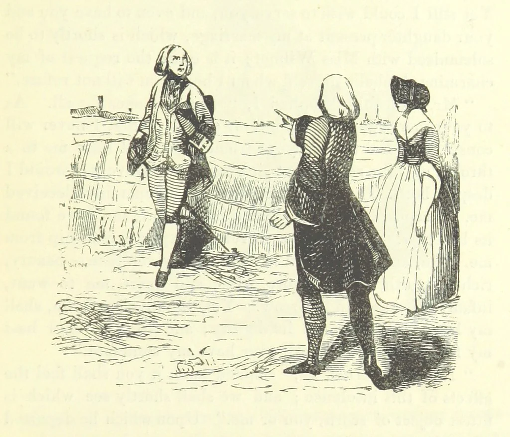 An illustration from The Vicar of Wakefield ... And a prefatory memoir by G. Moir Bussey ... Embellished with ... two hundred engravings on wood, etc, 1845, leaf 219