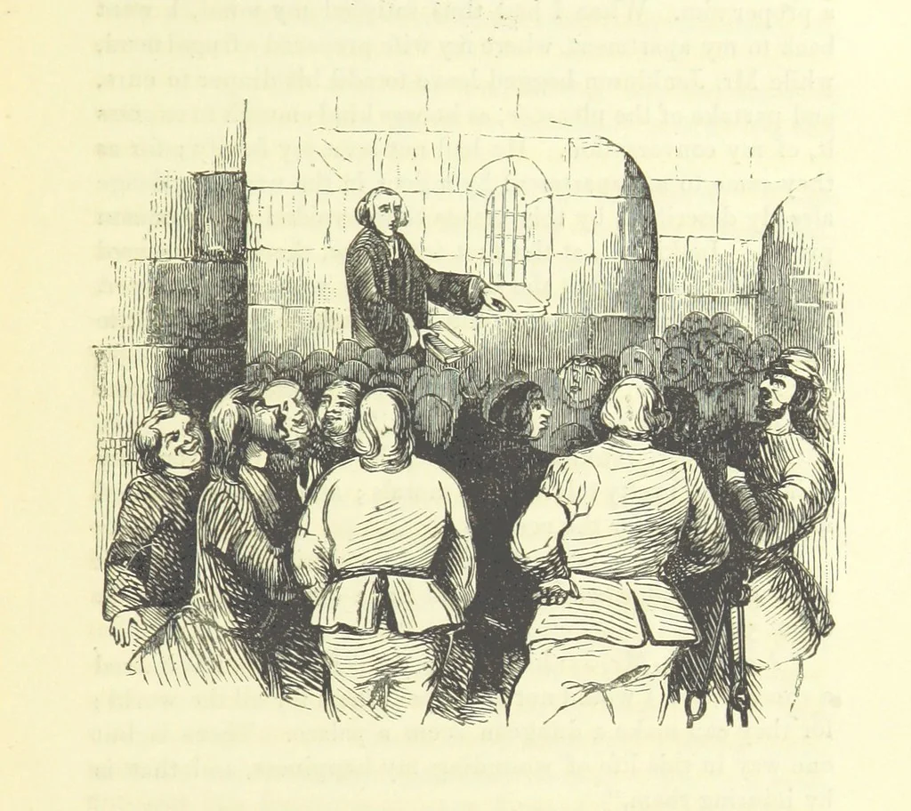 An illustration from The Vicar of Wakefield ... And a prefatory memoir by G. Moir Bussey ... Embellished with ... two hundred engravings on wood, etc, 1845, leaf 235