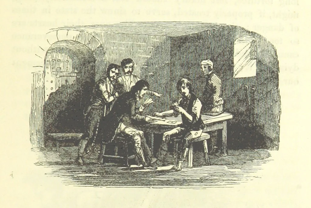 An illustration from The Vicar of Wakefield ... And a prefatory memoir by G. Moir Bussey ... Embellished with ... two hundred engravings on wood, etc, 1845, leaf 243