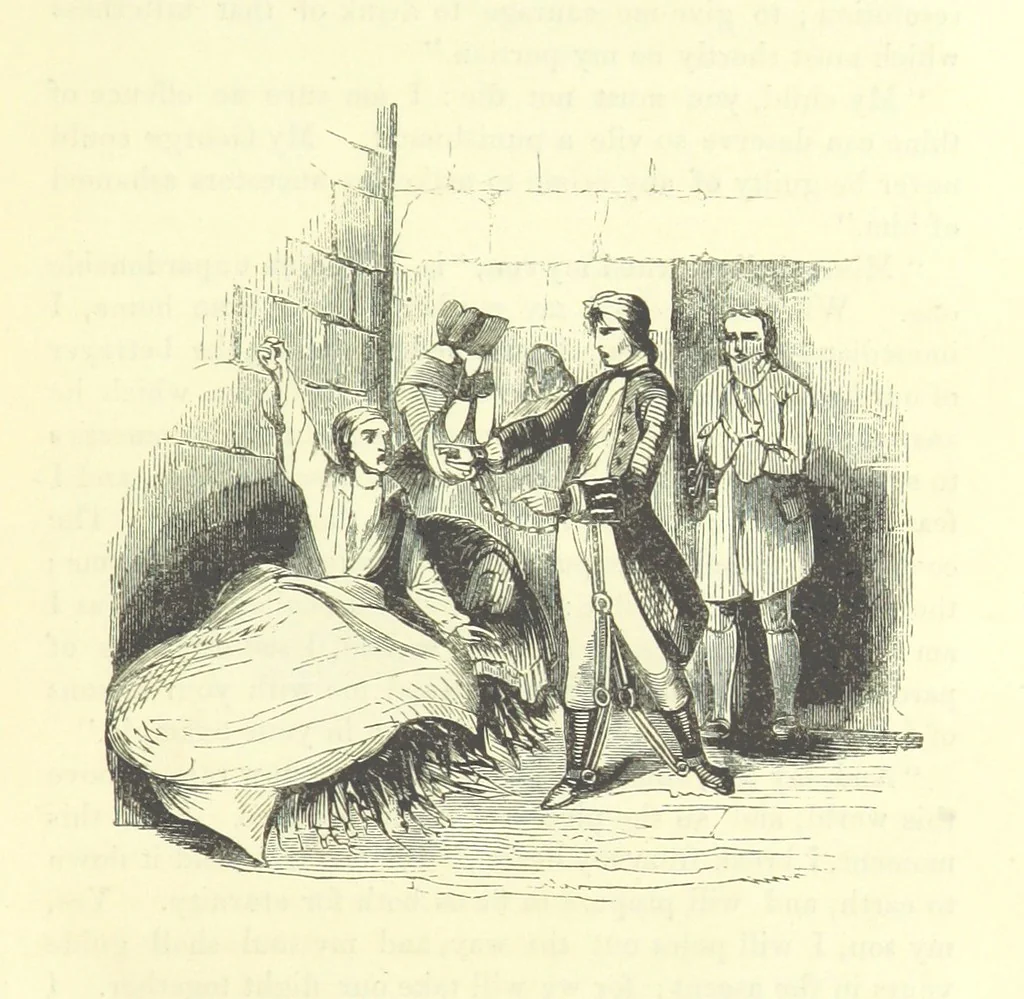 An illustration from The Vicar of Wakefield ... And a prefatory memoir by G. Moir Bussey ... Embellished with ... two hundred engravings on wood, etc, 1845, leaf 257