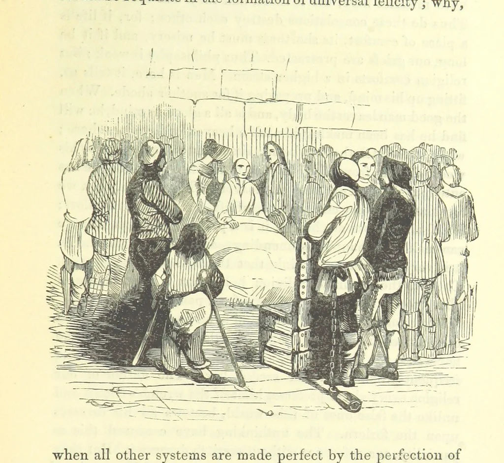 An illustration from The Vicar of Wakefield ... And a prefatory memoir by G. Moir Bussey ... Embellished with ... two hundred engravings on wood, etc, 1845, leaf 261