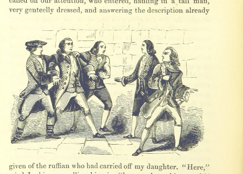 An illustration from The Vicar of Wakefield ... And a prefatory memoir by G. Moir Bussey ... Embellished with ... two hundred engravings on wood, etc, 1845, leaf 278