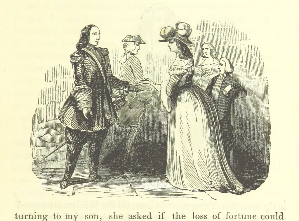 An illustration from The Vicar of Wakefield ... And a prefatory memoir by G. Moir Bussey ... Embellished with ... two hundred engravings on wood, etc, 1845, leaf 285