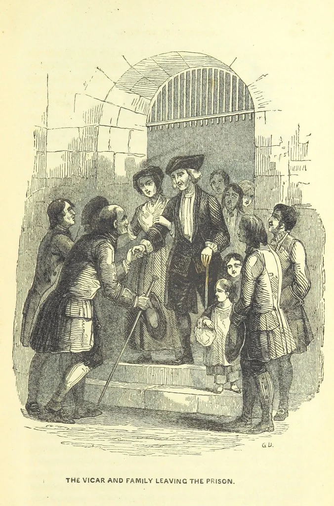 An illustration from The Vicar of Wakefield ... And a prefatory memoir by G. Moir Bussey ... Embellished with ... two hundred engravings on wood, etc, 1845, leaf 293