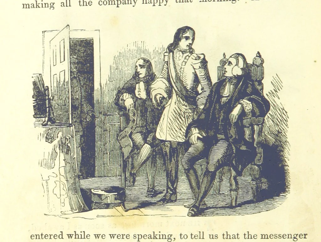 An illustration from The Vicar of Wakefield ... And a prefatory memoir by G. Moir Bussey ... Embellished with ... two hundred engravings on wood, etc, 1845, leaf 296