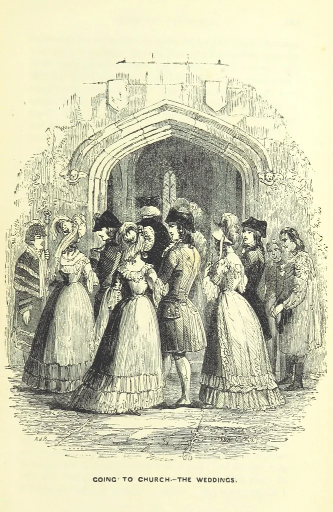 An illustration from The Vicar of Wakefield ... And a prefatory memoir by G. Moir Bussey ... Embellished with ... two hundred engravings on wood, etc, 1845, leaf 297
