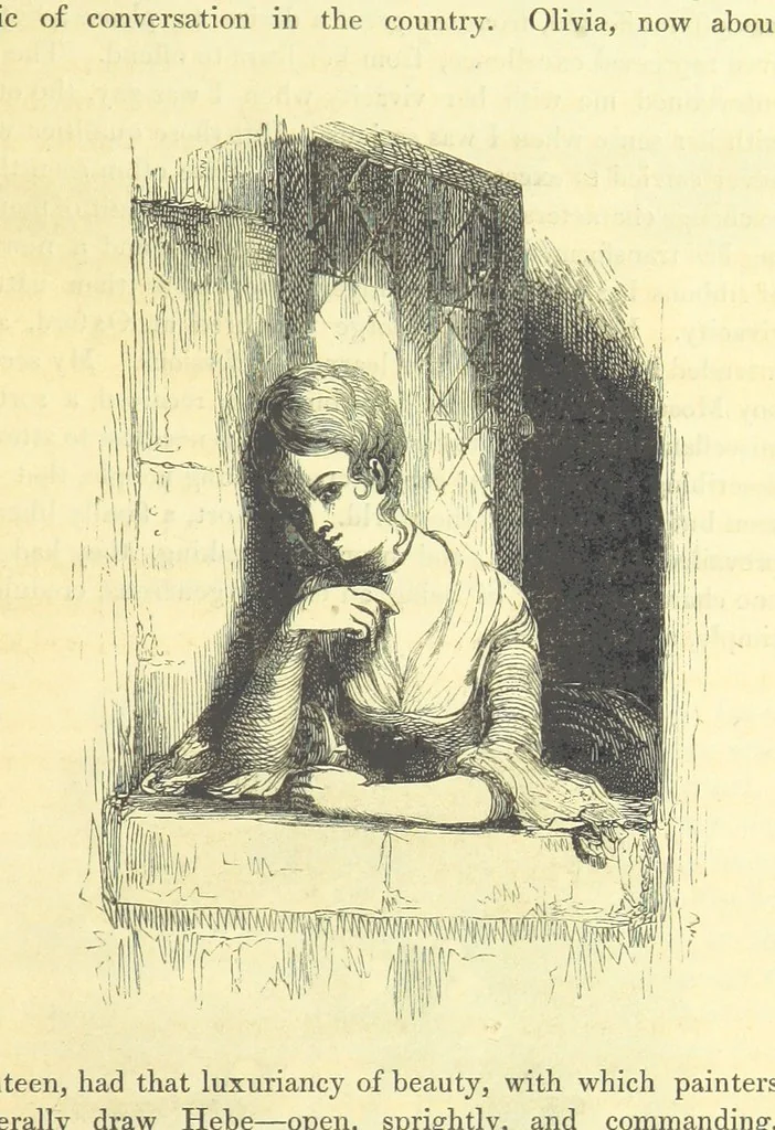 An illustration from The Vicar of Wakefield ... And a prefatory memoir by G. Moir Bussey ... Embellished with ... two hundred engravings on wood, etc, 1845, leaf 39