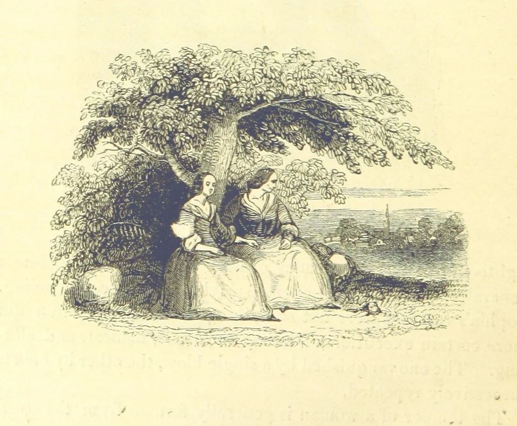 An illustration from The Vicar of Wakefield ... And a prefatory memoir by G. Moir Bussey ... Embellished with ... two hundred engravings on wood, etc, 1845, leaf 40
