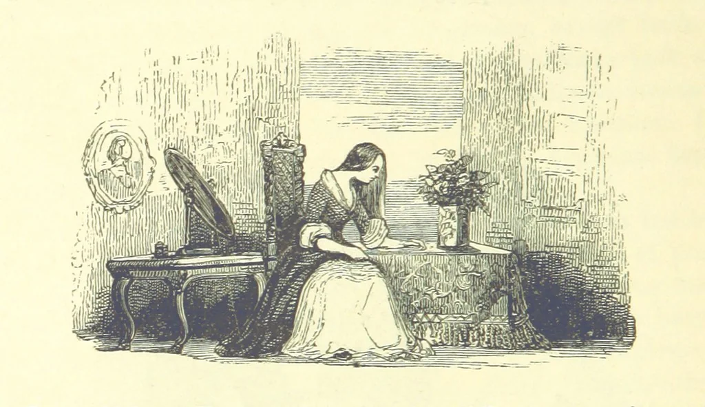 An illustration from The Vicar of Wakefield ... And a prefatory memoir by G. Moir Bussey ... Embellished with ... two hundred engravings on wood, etc, 1845, leaf 46