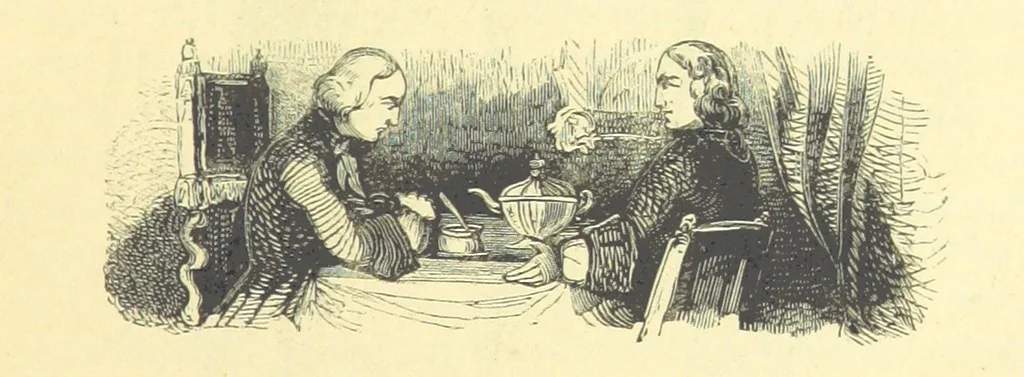 An illustration from The Vicar of Wakefield ... And a prefatory memoir by G. Moir Bussey ... Embellished with ... two hundred engravings on wood, etc, 1845, leaf 51