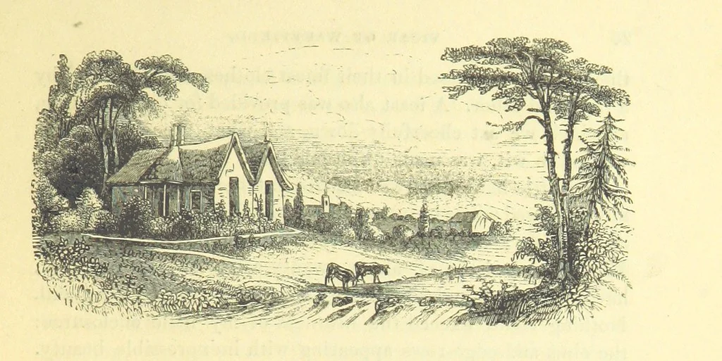 An illustration from The Vicar of Wakefield ... And a prefatory memoir by G. Moir Bussey ... Embellished with ... two hundred engravings on wood, etc, 1845, leaf 57