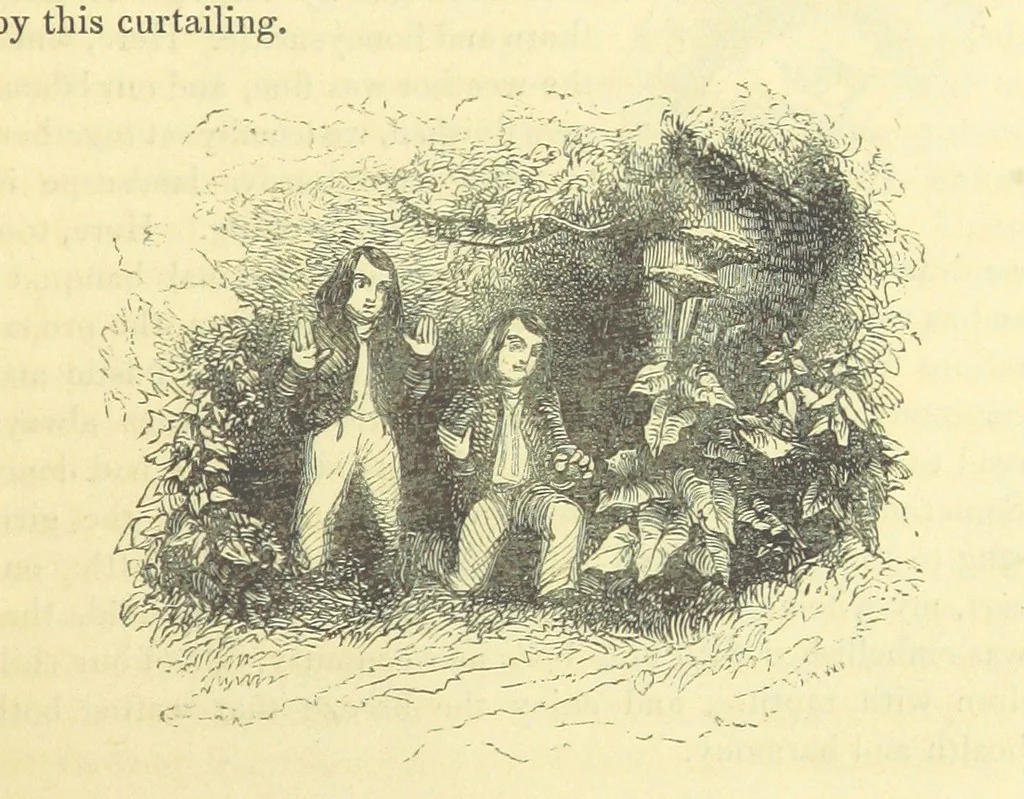 An illustration from The Vicar of Wakefield ... And a prefatory memoir by G. Moir Bussey ... Embellished with ... two hundred engravings on wood, etc, 1845, leaf 61