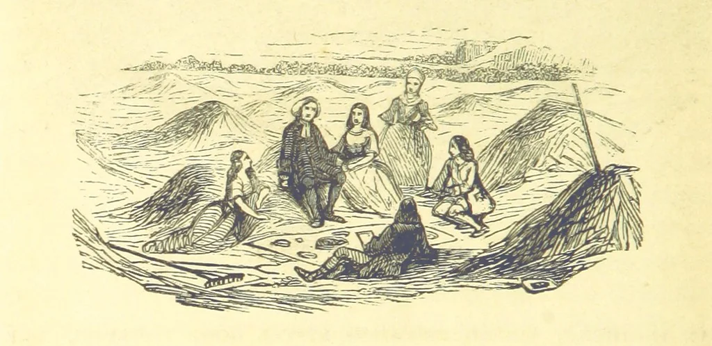 An illustration from The Vicar of Wakefield ... And a prefatory memoir by G. Moir Bussey ... Embellished with ... two hundred engravings on wood, etc, 1845, leaf 80
