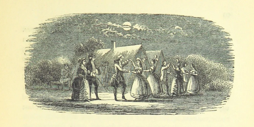 An illustration from The Vicar of Wakefield ... And a prefatory memoir by G. Moir Bussey ... Embellished with ... two hundred engravings on wood, etc, 1845, leaf 93