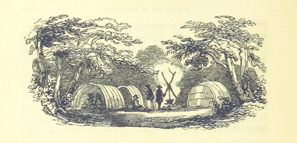 An illustration from The Vicar of Wakefield ... And a prefatory memoir by G. Moir Bussey ... Embellished with ... two hundred engravings on wood, etc, 1845, leaf 98