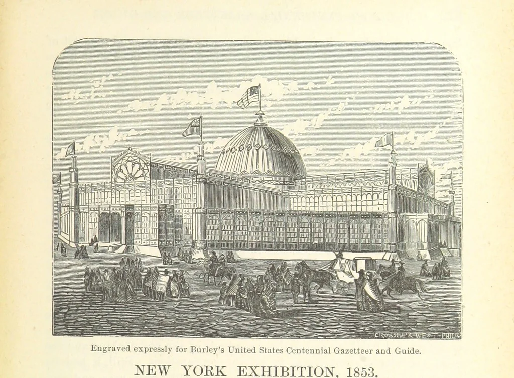 An illustration from 1776 American Enterprise. 1876. Burley's United States Centennial Gazetteer and Guide 1876 ... C. H. Kidder, editor, etc, 1876, leaf 319