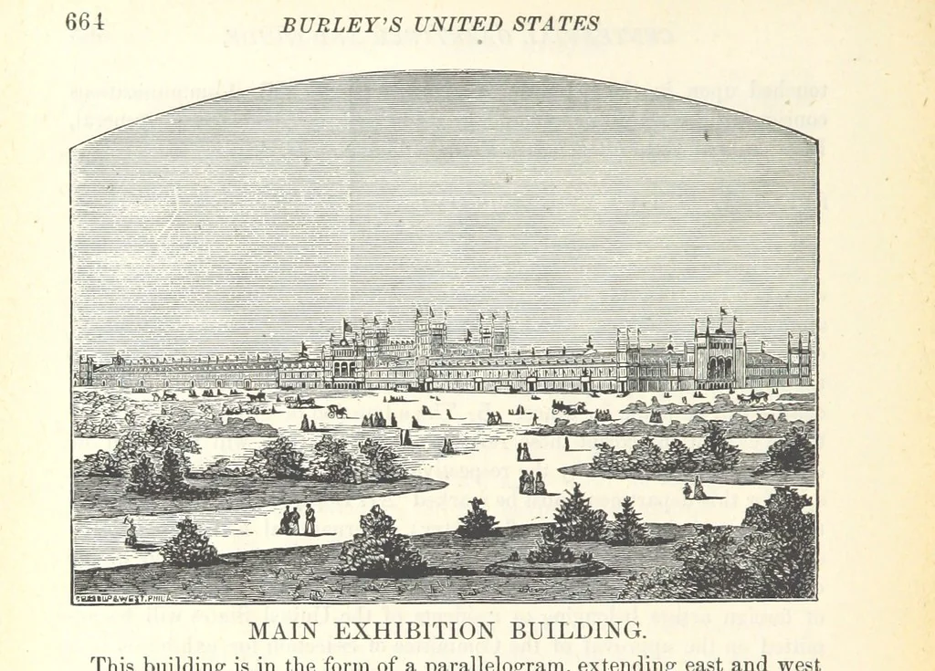 An illustration from 1776 American Enterprise. 1876. Burley's United States Centennial Gazetteer and Guide 1876 ... C. H. Kidder, editor, etc, 1876, leaf 662
