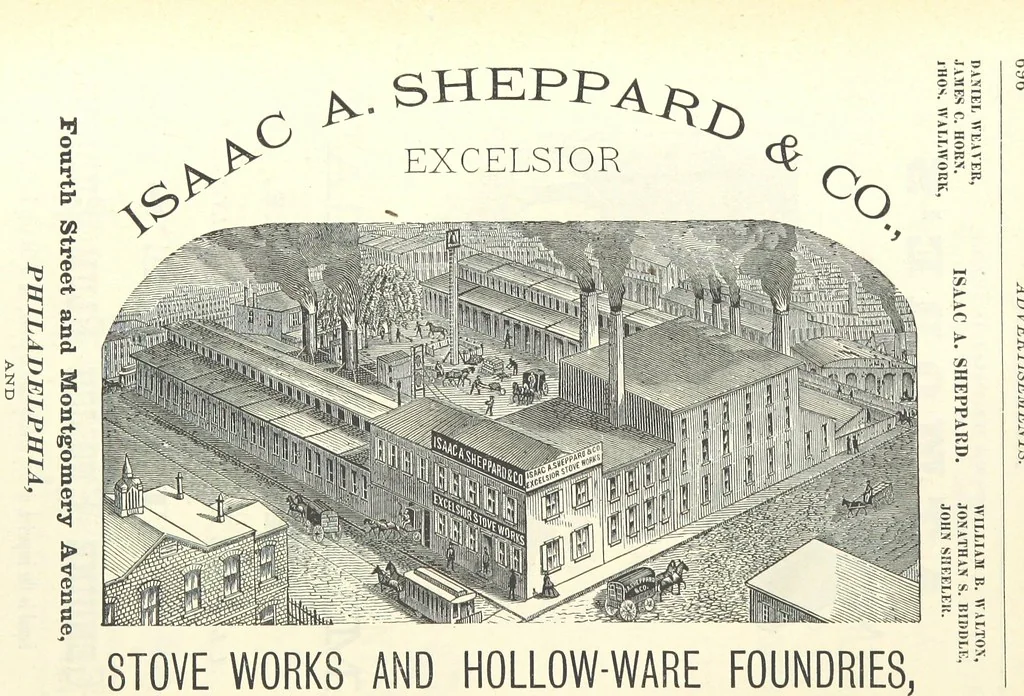 An illustration from 1776 American Enterprise. 1876. Burley's United States Centennial Gazetteer and Guide 1876 ... C. H. Kidder, editor, etc, 1876, leaf 694