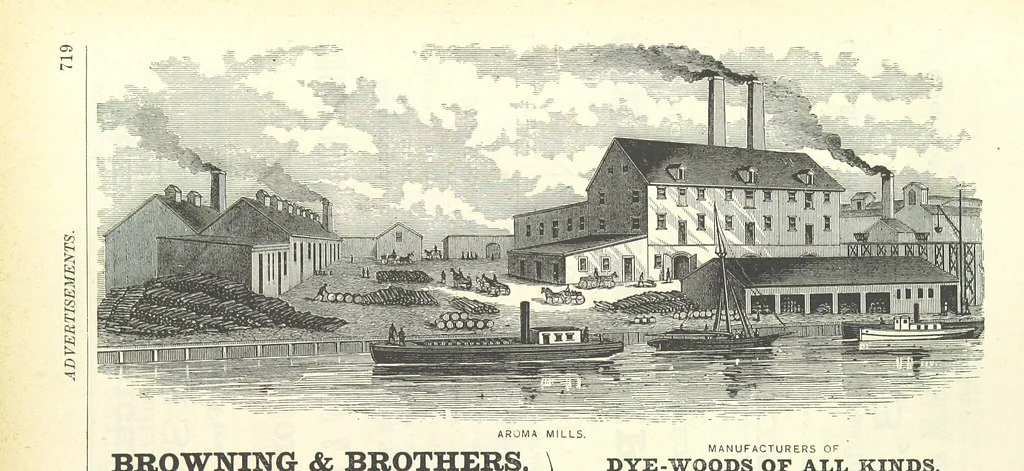 An illustration from 1776 American Enterprise. 1876. Burley's United States Centennial Gazetteer and Guide 1876 ... C. H. Kidder, editor, etc, 1876, leaf 717