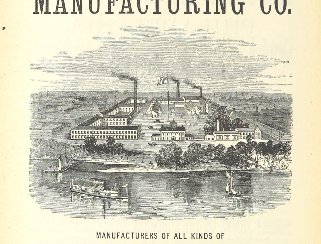 An illustration from 1776 American Enterprise. 1876. Burley's United States Centennial Gazetteer and Guide 1876 ... C. H. Kidder, editor, etc, 1876, leaf 820