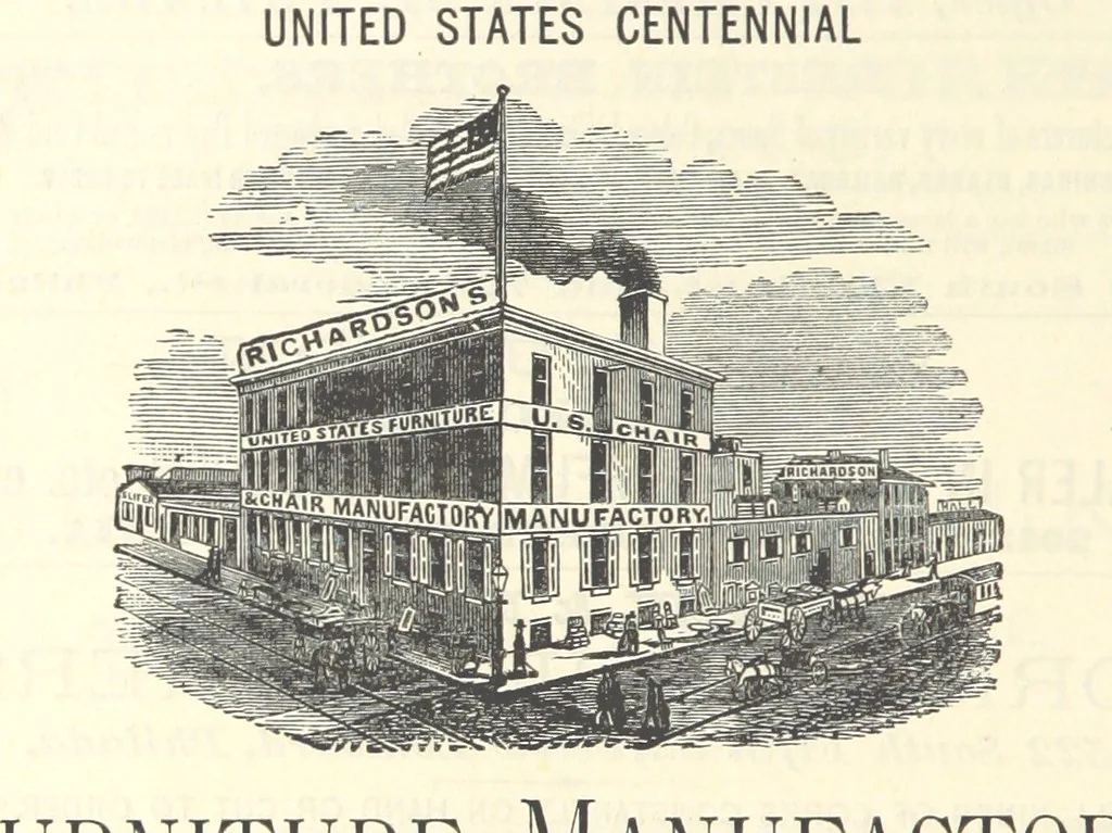 An illustration from 1776 American Enterprise. 1876. Burley's United States Centennial Gazetteer and Guide 1876 ... C. H. Kidder, editor, etc, 1876, leaf 838