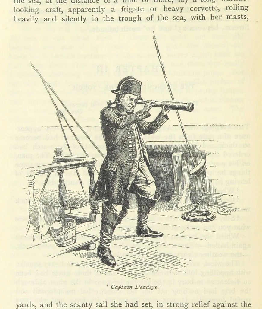 An illustration from Tom Cringle's log...Illustrated by J.A. Symington, etc, 1895, leaf 104