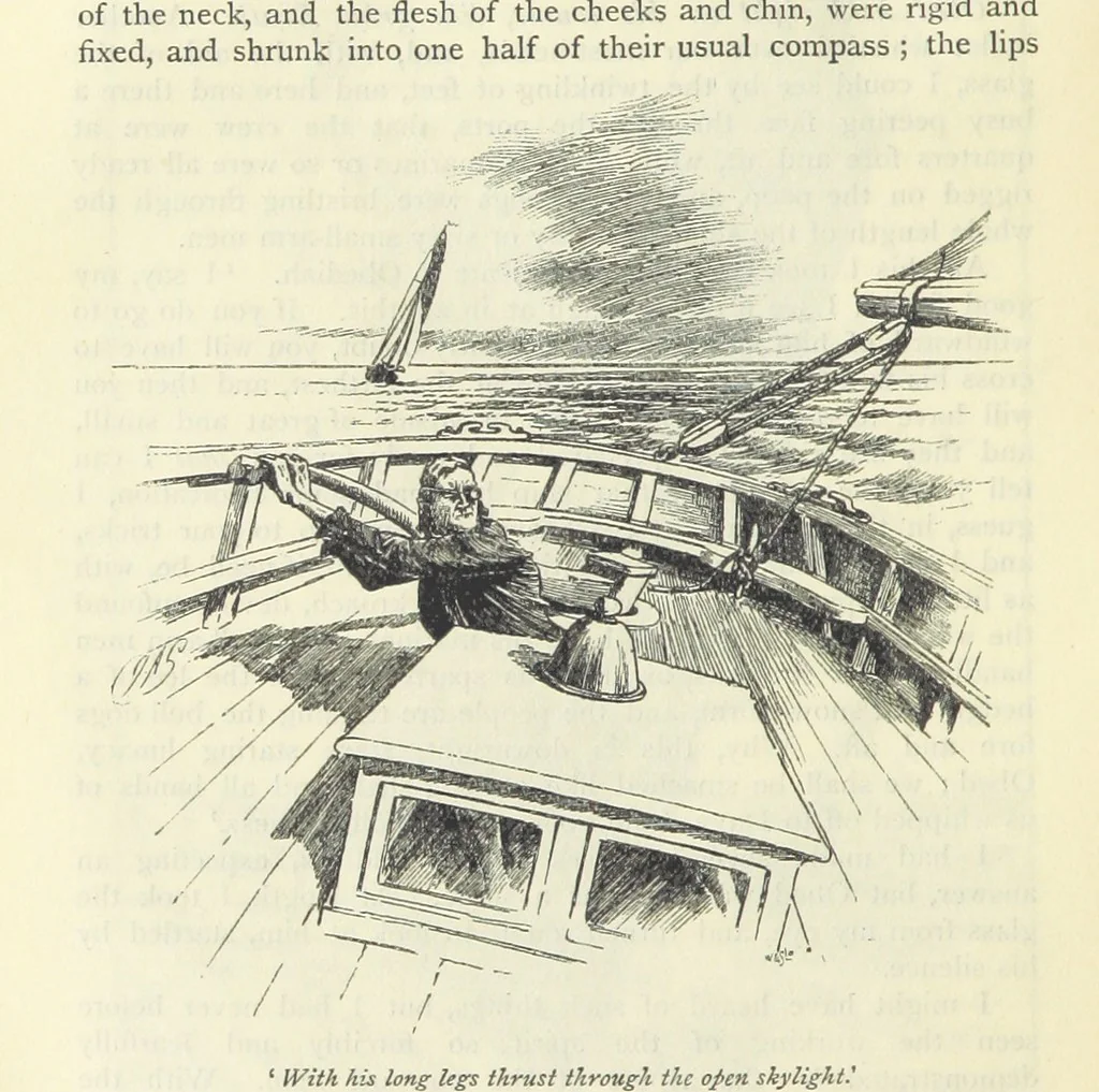 An illustration from Tom Cringle's log...Illustrated by J.A. Symington, etc, 1895, leaf 200
