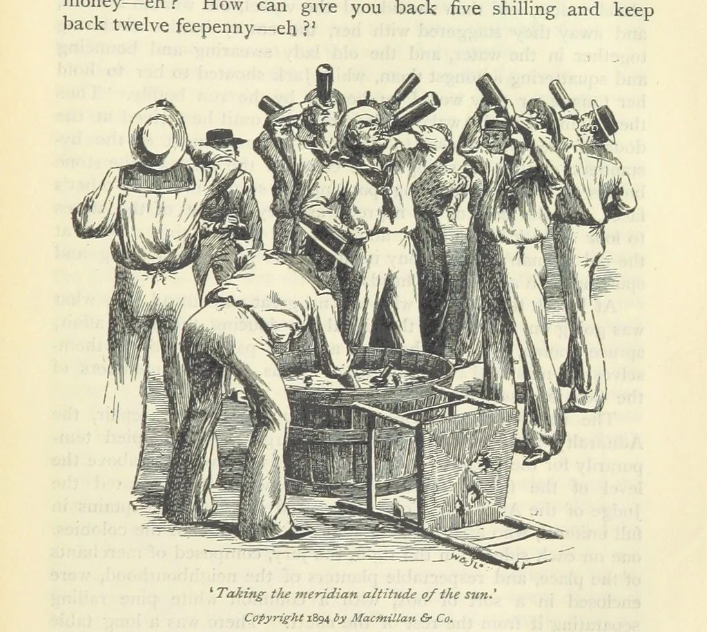 An illustration from Tom Cringle's log...Illustrated by J.A. Symington, etc, 1895, leaf 273