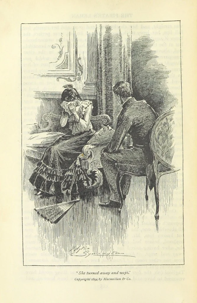 An illustration from Tom Cringle's log...Illustrated by J.A. Symington, etc, 1895, leaf 364