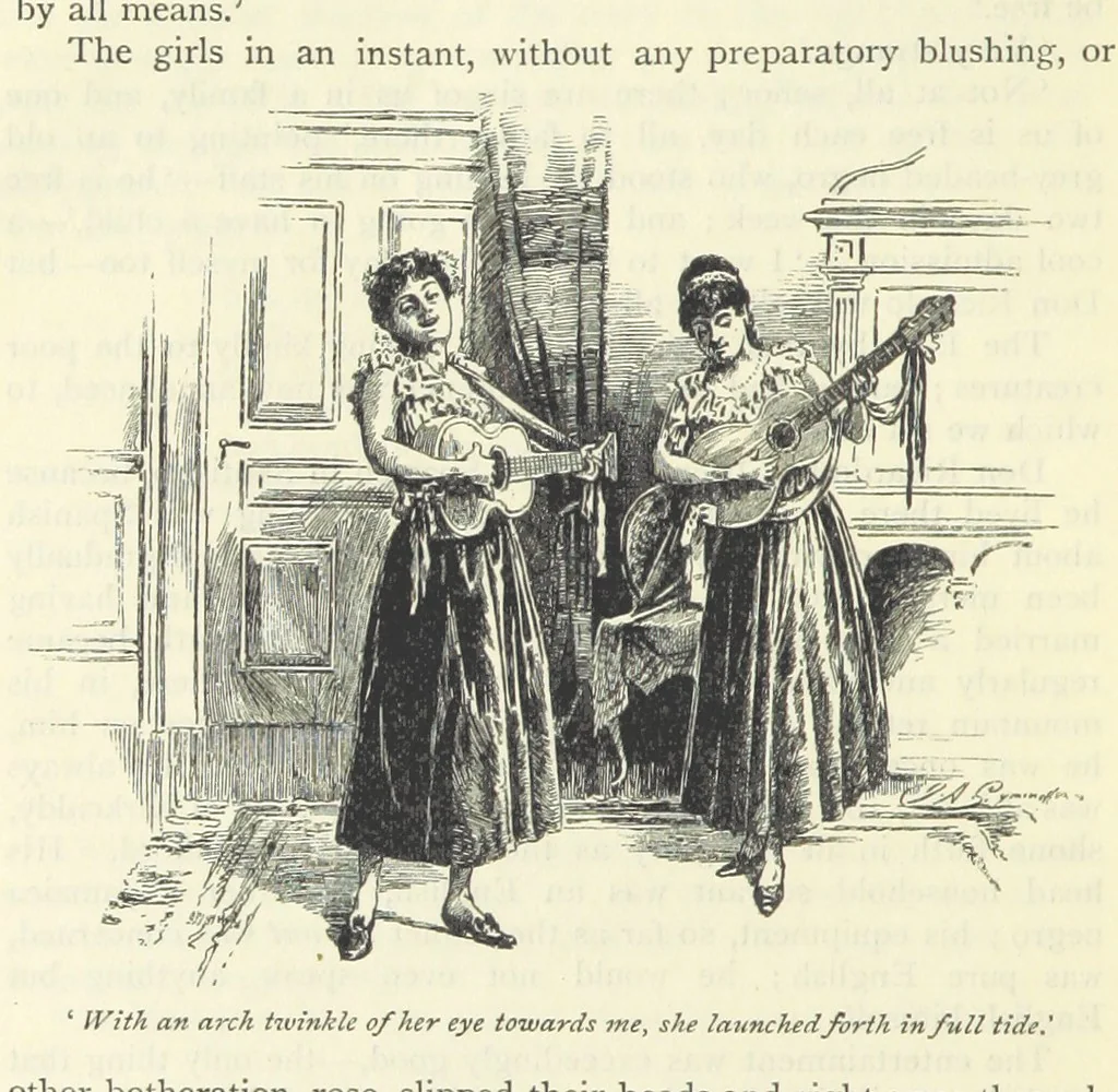 An illustration from Tom Cringle's log...Illustrated by J.A. Symington, etc, 1895, leaf 396