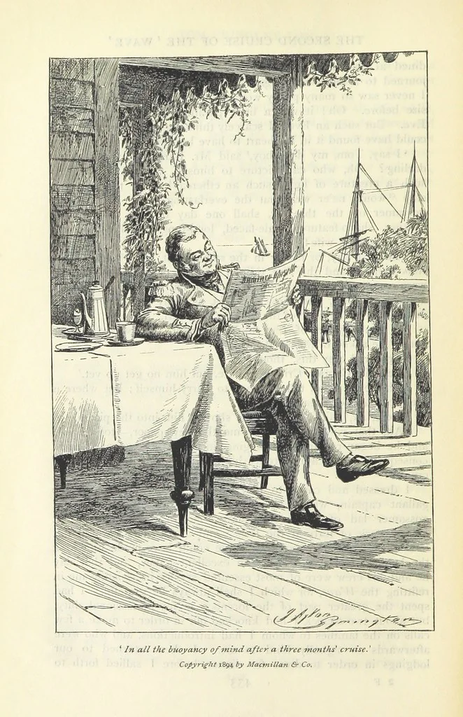 An illustration from Tom Cringle's log...Illustrated by J.A. Symington, etc, 1895, leaf 462