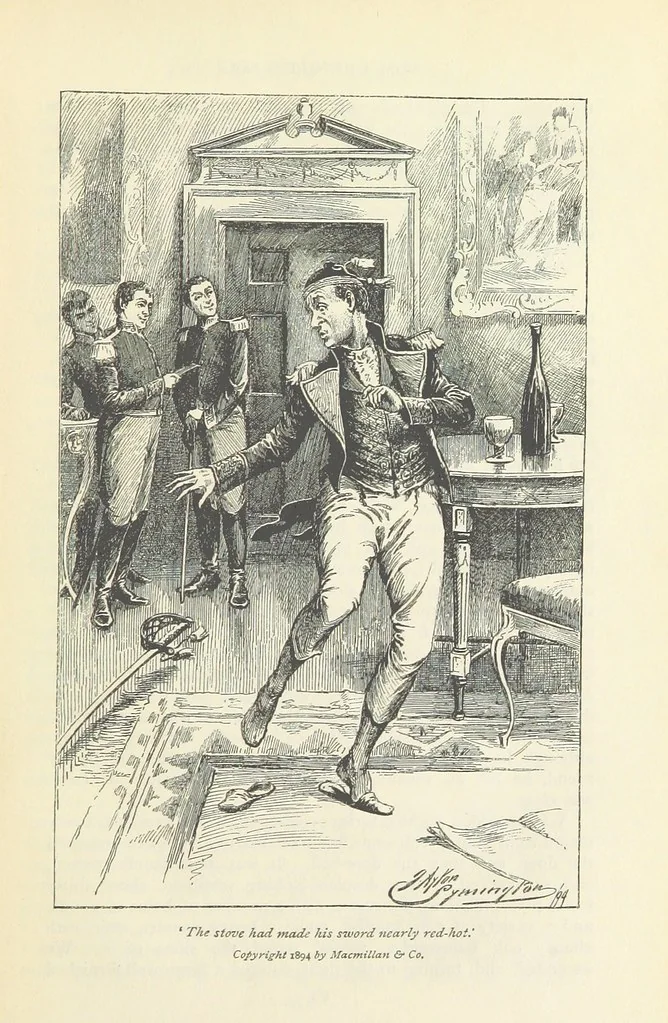 An illustration from Tom Cringle's log...Illustrated by J.A. Symington, etc, 1895, leaf 51