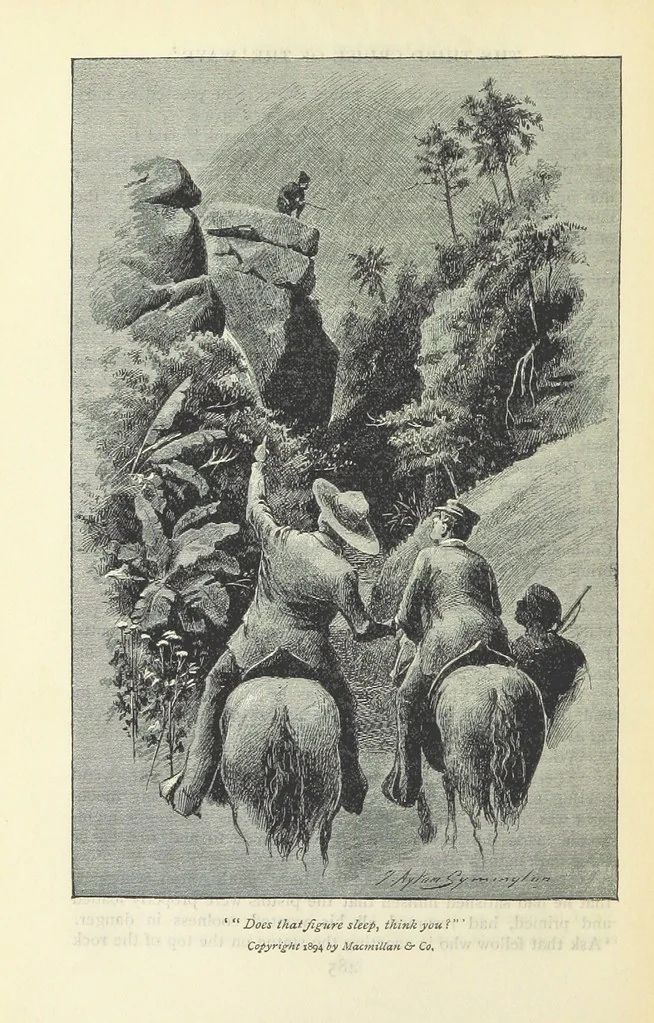 An illustration from Tom Cringle's log...Illustrated by J.A. Symington, etc, 1895, leaf 514