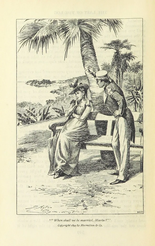 An illustration from Tom Cringle's log...Illustrated by J.A. Symington, etc, 1895, leaf 578